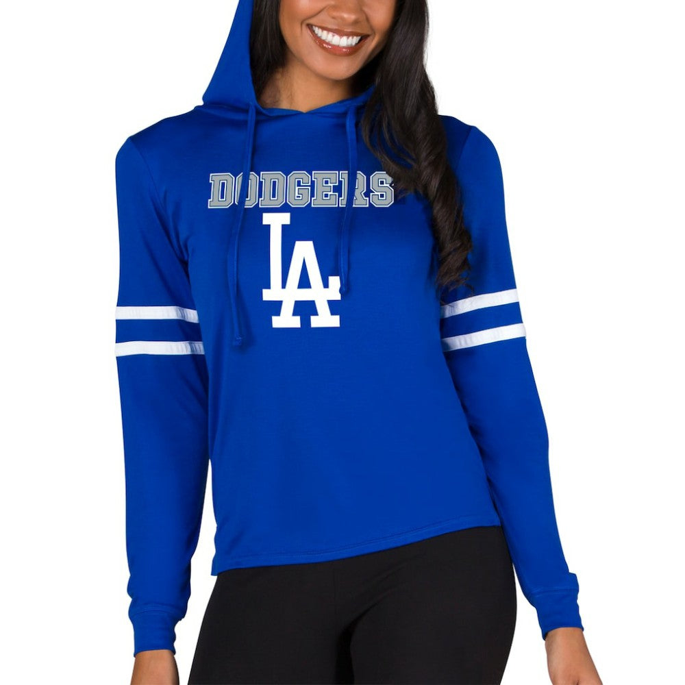 Los Angeles Dodgers Concepts Sport Women's Marathon Lightweight Lounge Pullover Hoodie - Royal - MLB Discount