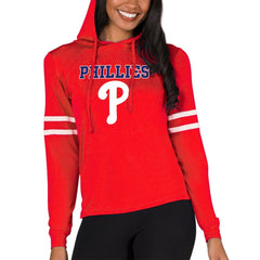 Philadelphia Phillies Concepts Sport Women's Marathon Lightweight Lounge Pullover Hoodie - Red - MLB Online