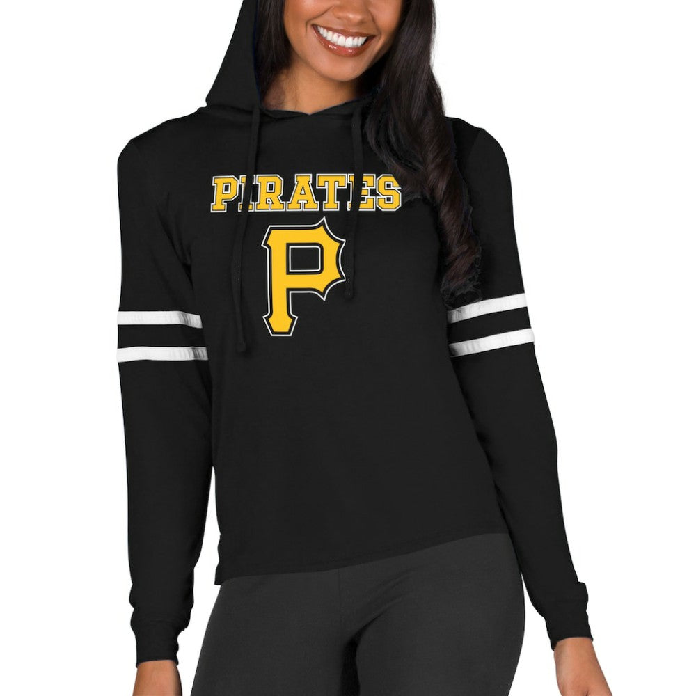 Pittsburgh Pirates Concepts Sport Women's Marathon Lightweight Lounge Pullover Hoodie - Black - MLB Online