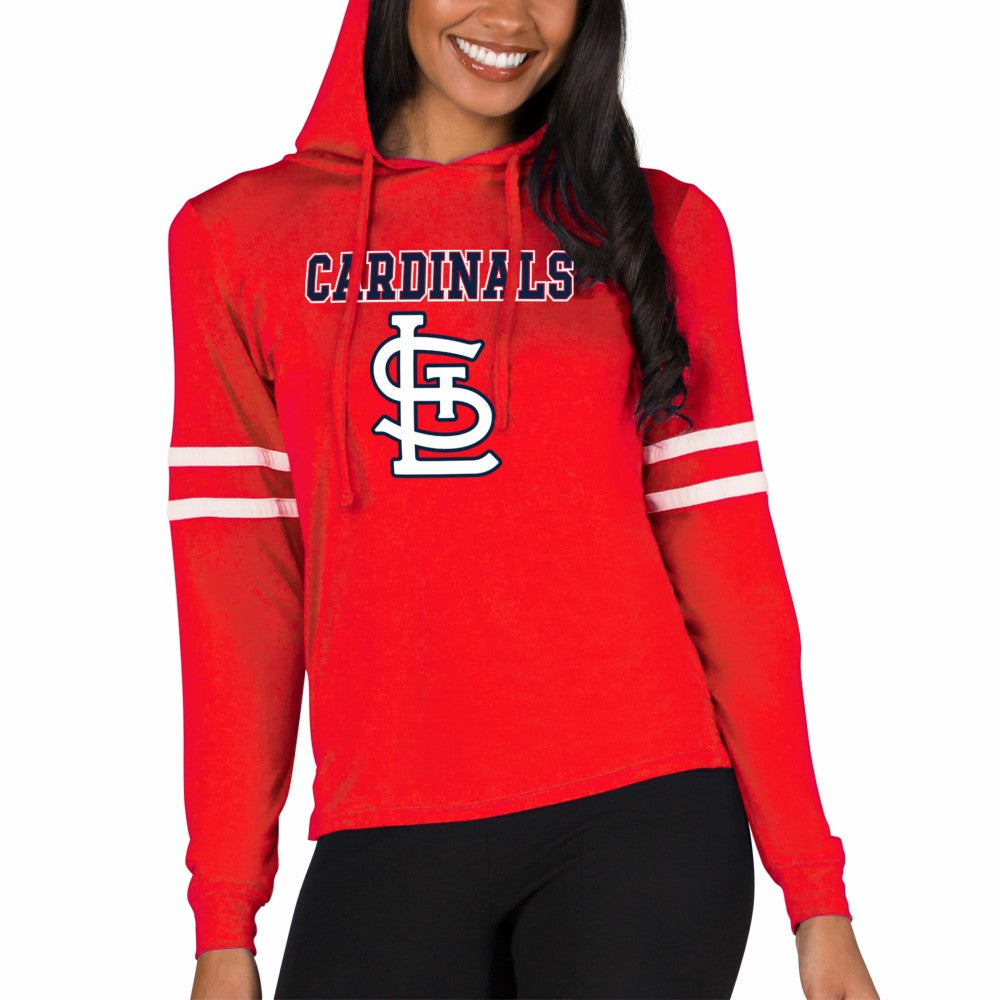 St. Louis Cardinals Concepts Sport Women's Marathon Lightweight Lounge Pullover Hoodie - Red - MLB Sale