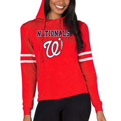 Washington Nationals Concepts Sport Women's Marathon Lightweight Lounge Pullover Hoodie - Red - MLB Lifestyle