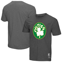 Boston Celtics Unisex Hardwood Classics MVP Throwback Logo T-Shirt Heather Gray | Mitchell & Ness discount