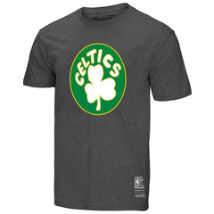 Boston Celtics Unisex Hardwood Classics MVP Throwback Logo T-Shirt Heather Gray | Mitchell & Ness discount