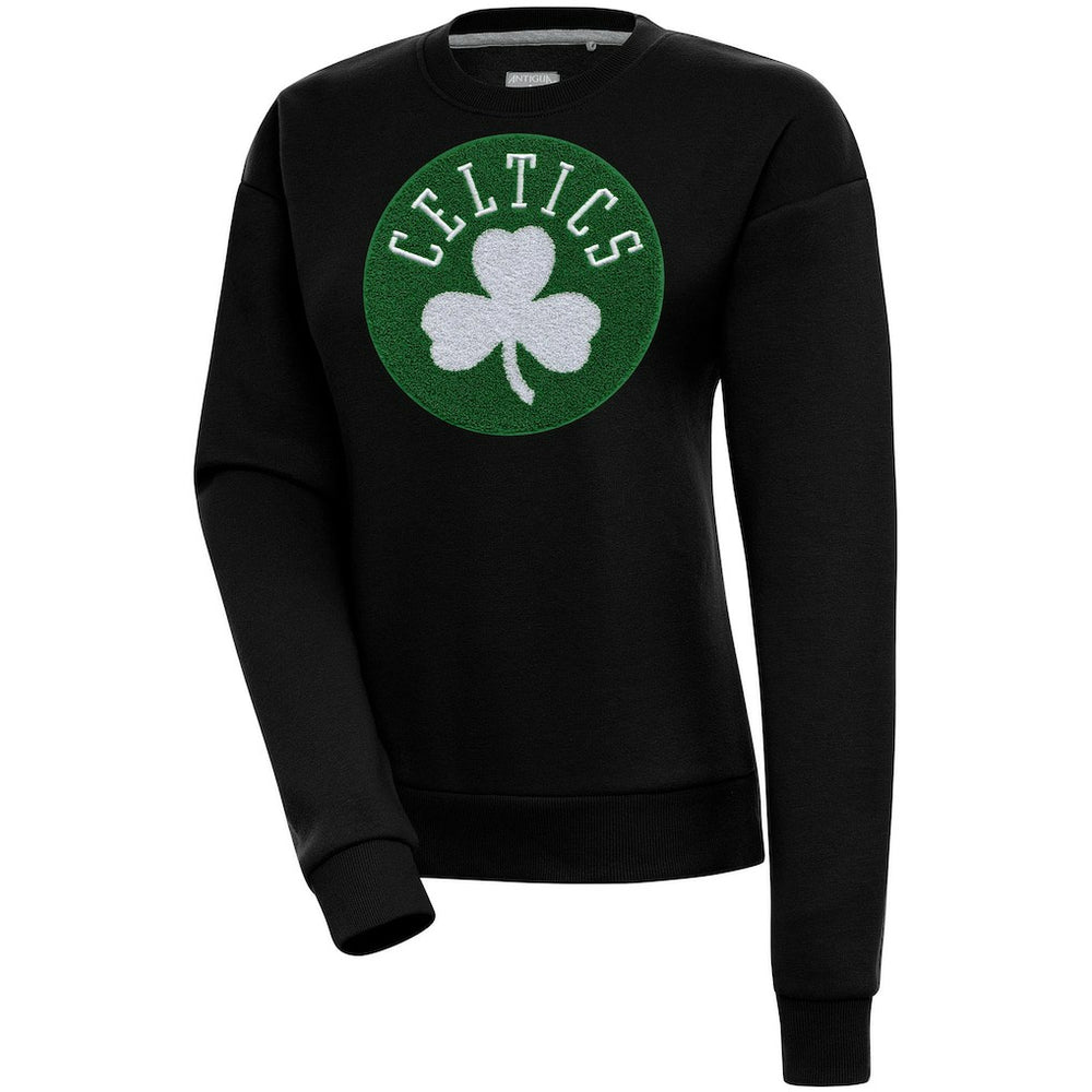 Boston Celtics Antigua Women's Victory Crewneck Pullover Sweatshirt Black