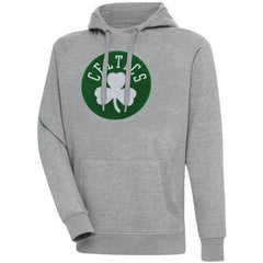 Boston Celtics Antigua Victory Pullover Hoodie Heather Gray
