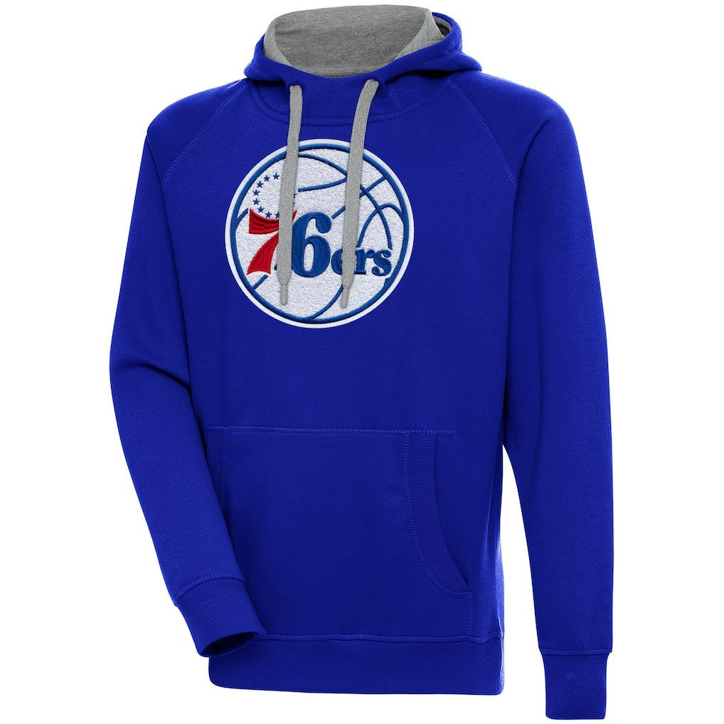 Philadelphia 76ers Antigua Victory Pullover Hoodie Royal