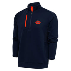 Chicago Bears Adult Throwback Logo Generation Quarter-Zip Pullover Top Navy