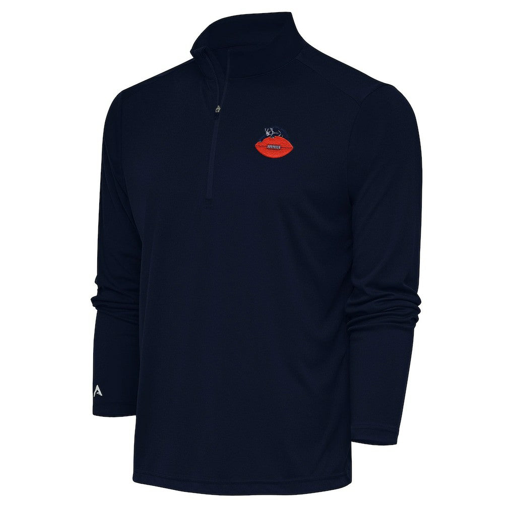 Chicago Bears Adult Throwback Logo Tribute Quarter-Zip Pullover Navy