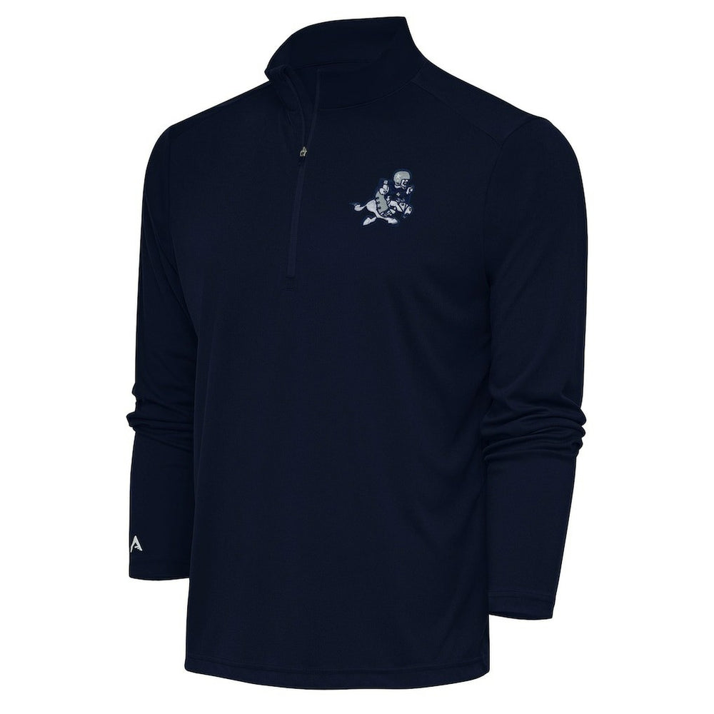 Dallas Cowboys Adult Throwback Logo Tribute Quarter-Zip Pullover Navy