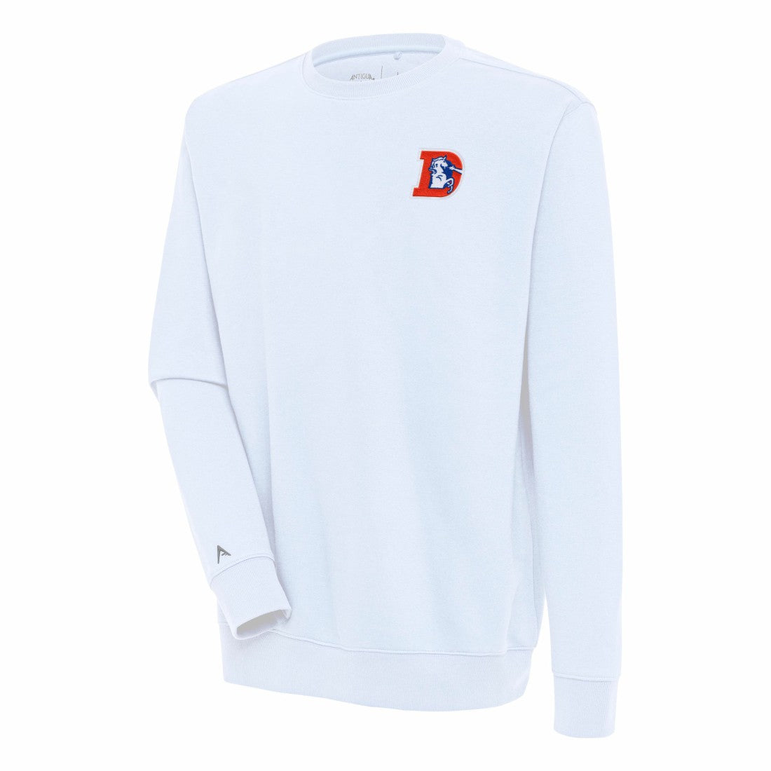 Denver Broncos Adult Throwback Logo Victory Pullover Sweatshirt White