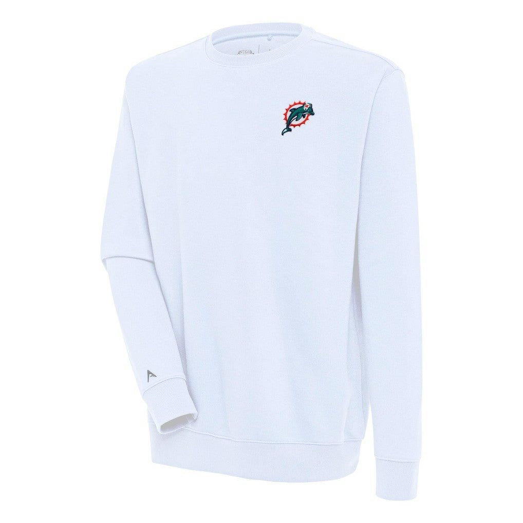 Miami Dolphins Adult Throwback Logo Victory Pullover Sweatshirt White