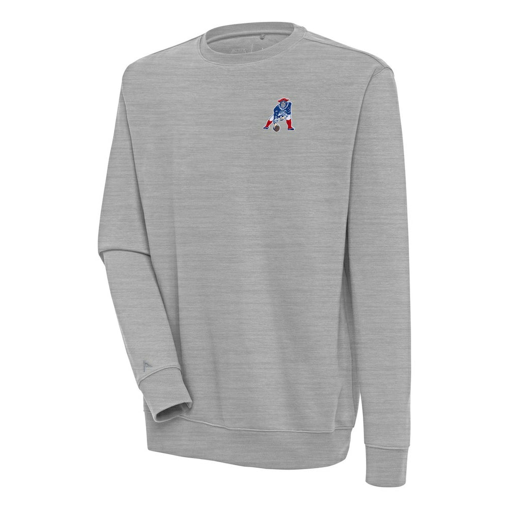 New England Patriots Adult Throwback Logo Victory Pullover Sweatshirt Heather Gray