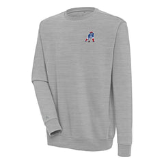 New England Patriots Adult Throwback Logo Victory Pullover Sweatshirt Heather Gray