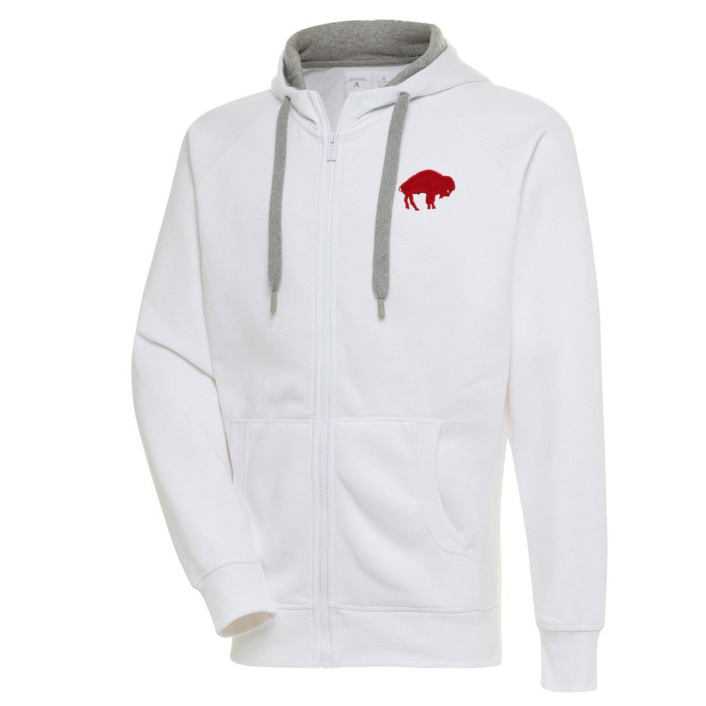 Buffalo Bills Adult Throwback Logo Victory Full-Zip Hoodie White