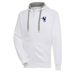 Indianapolis Colts Adult Throwback Logo Victory Full-Zip Hoodie White