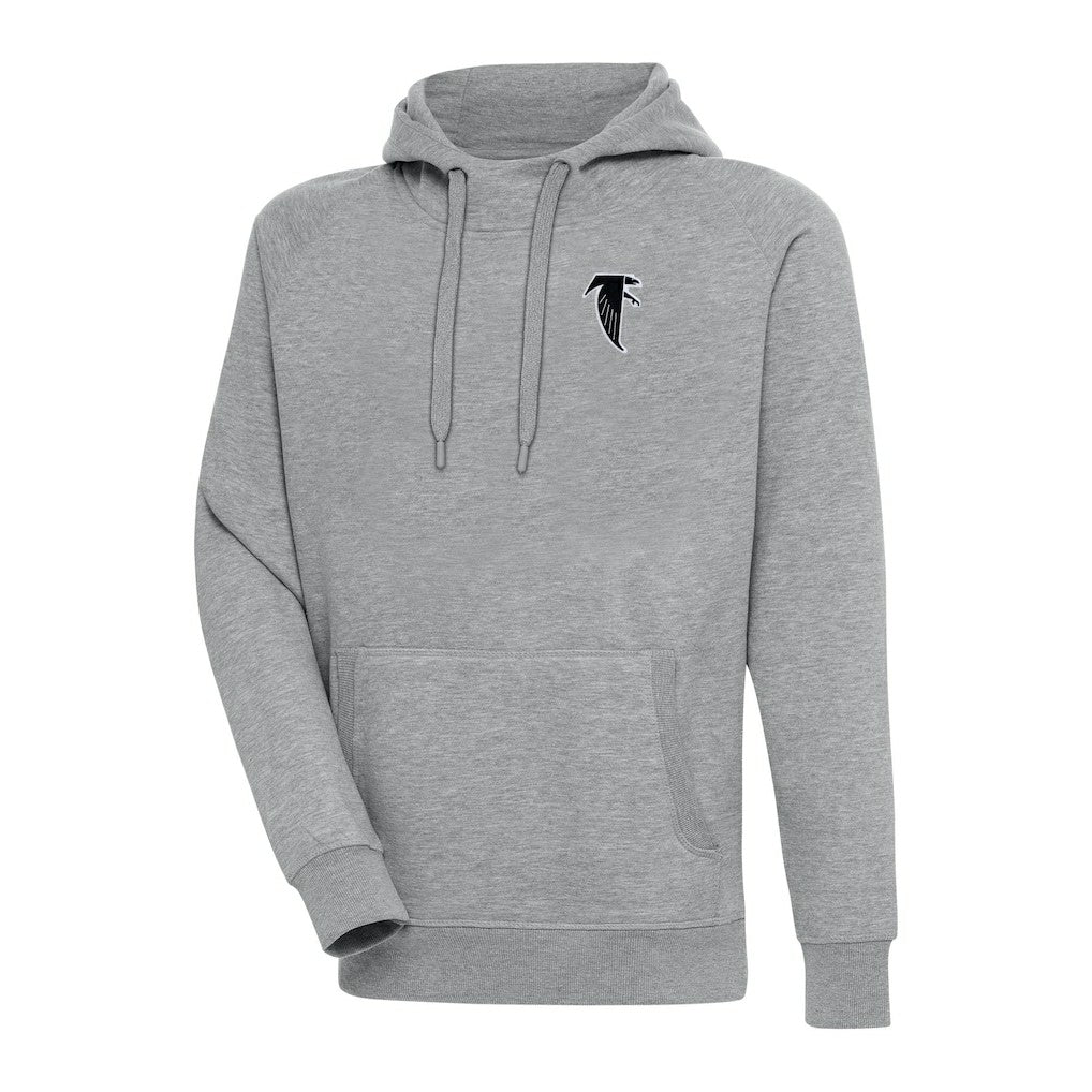Atlanta Falcons Adult Throwback Logo Victory Pullover Hoodie Heather Gray