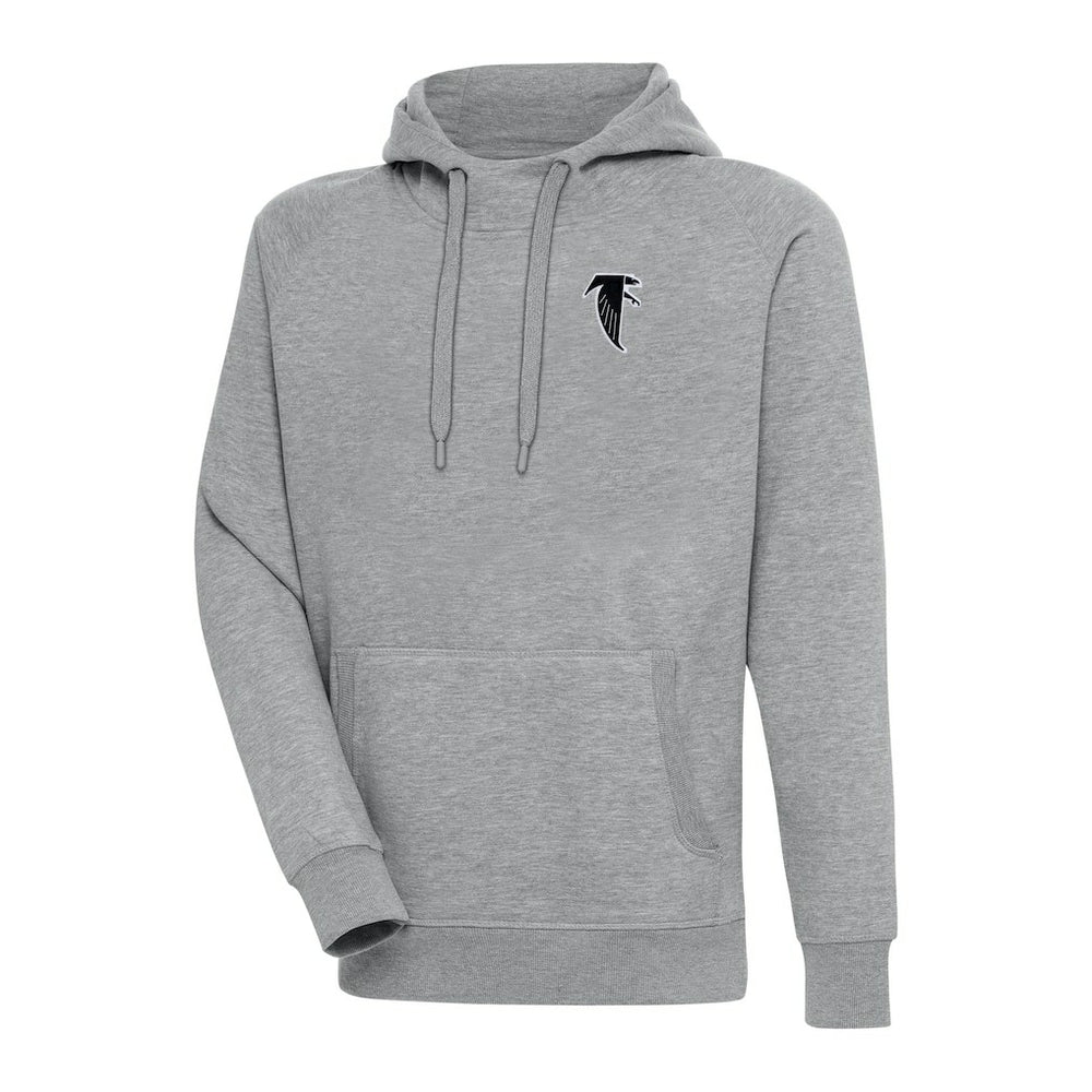Atlanta Falcons Adult Throwback Logo Victory Pullover Hoodie Heather Gray