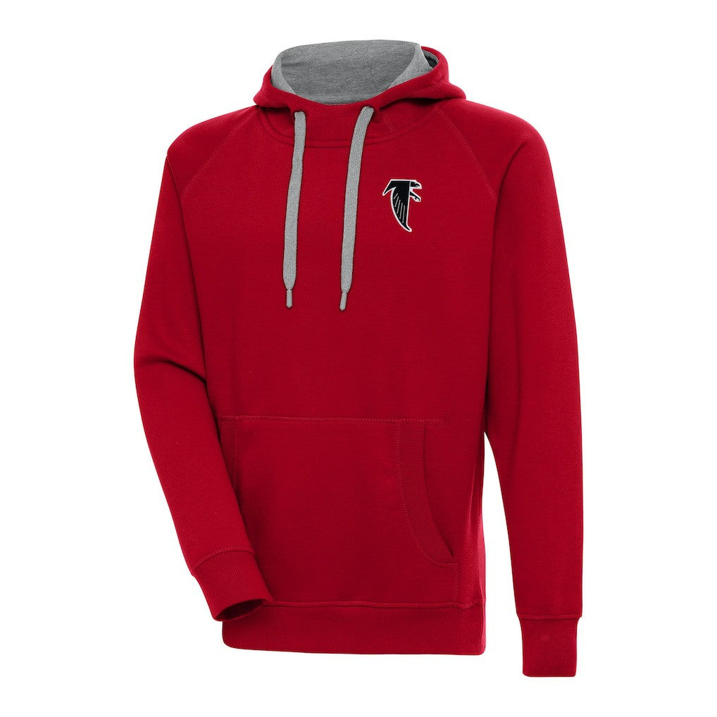 Atlanta Falcons Adult Throwback Logo Victory Pullover Hoodie Red