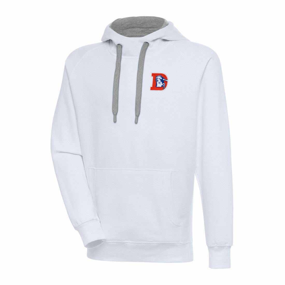 Denver Broncos Adult Throwback Logo Victory Pullover Hoodie White
