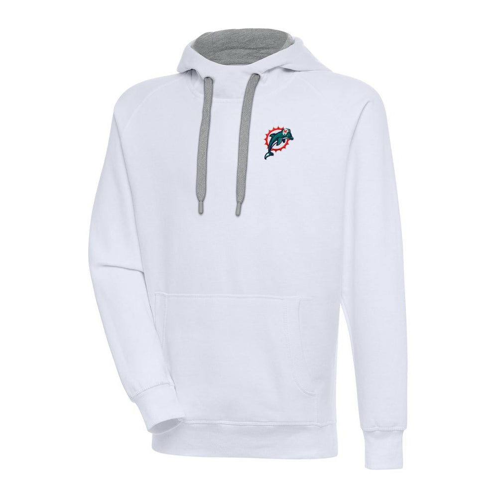 Miami Dolphins Adult Throwback Logo Victory Pullover Hoodie White
