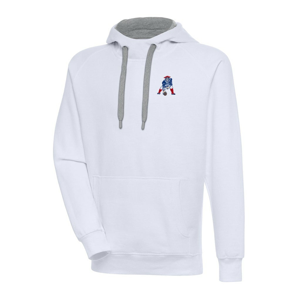 New England Patriots Adult Throwback Logo Victory Pullover Hoodie White