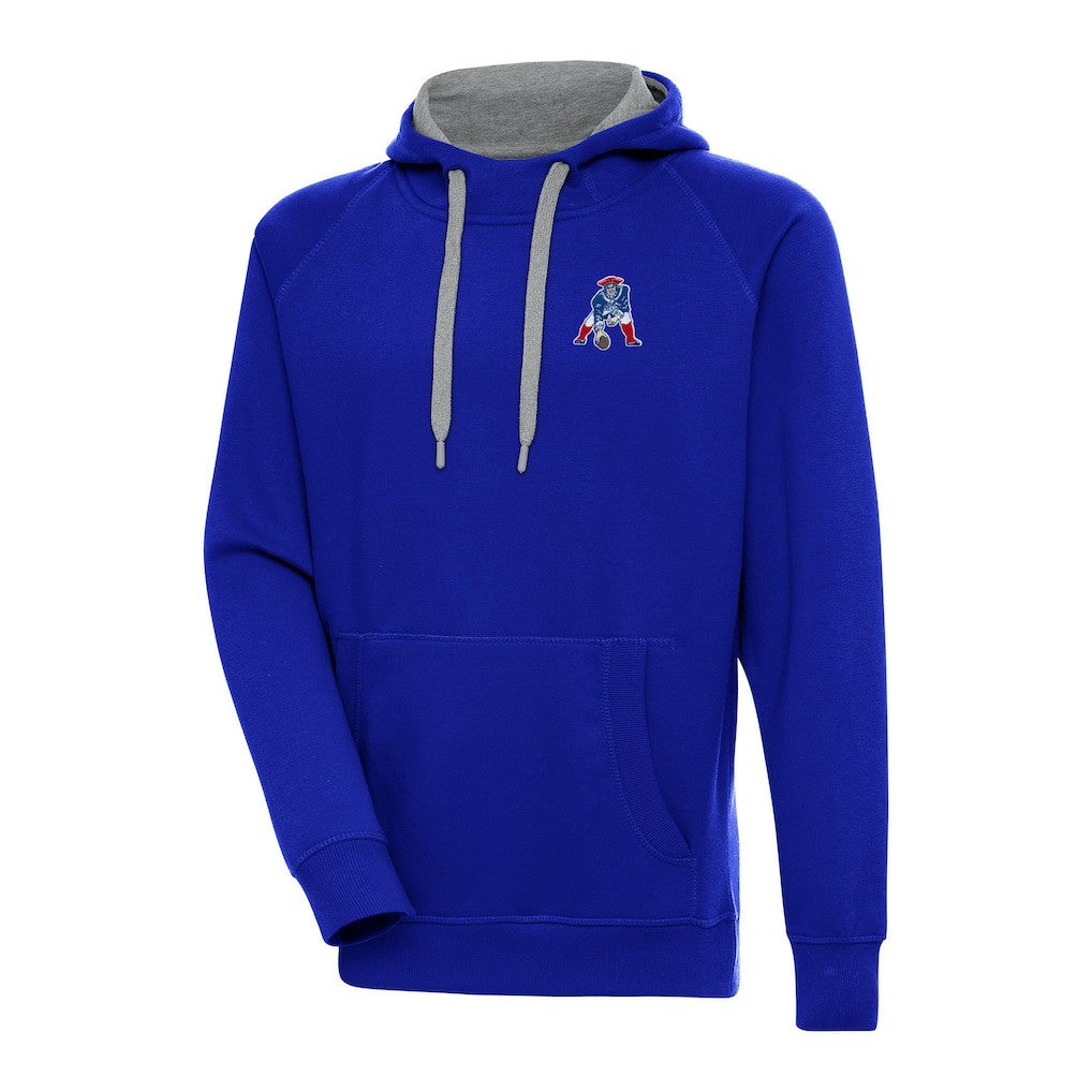 New England Patriots Adult Throwback Logo Victory Pullover Hoodie Royal