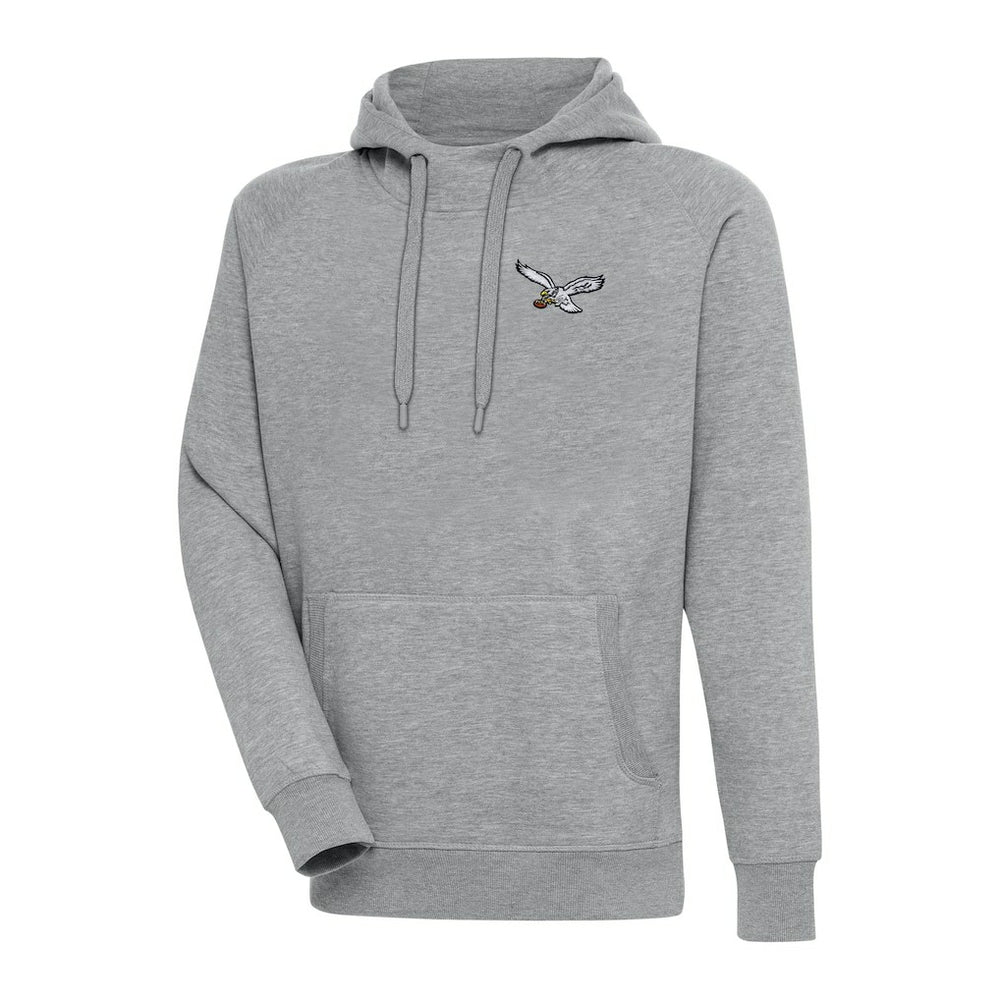 Philadelphia Eagles Adult Throwback Logo Victory Pullover Hoodie Heather Gray