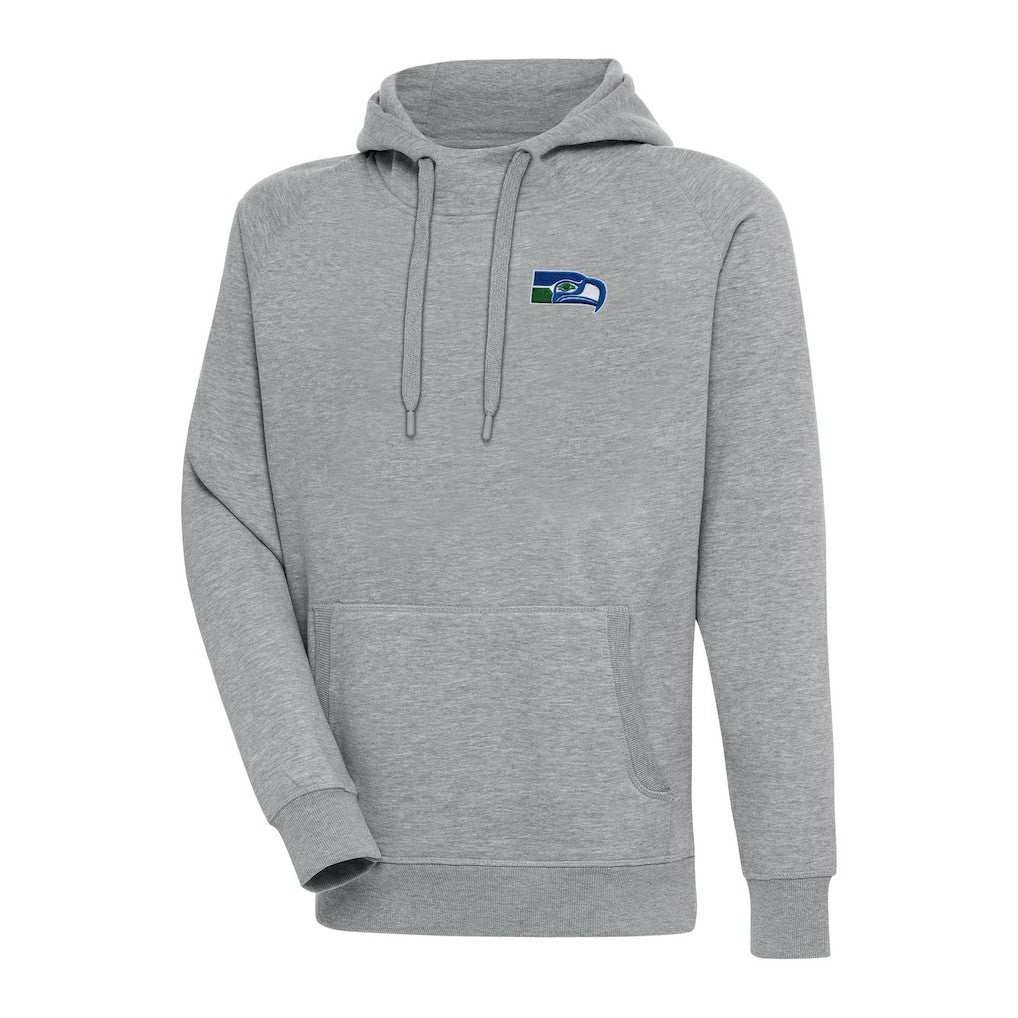 Seattle Seahawks Adult Throwback Logo Victory Pullover Hoodie Heather Gray