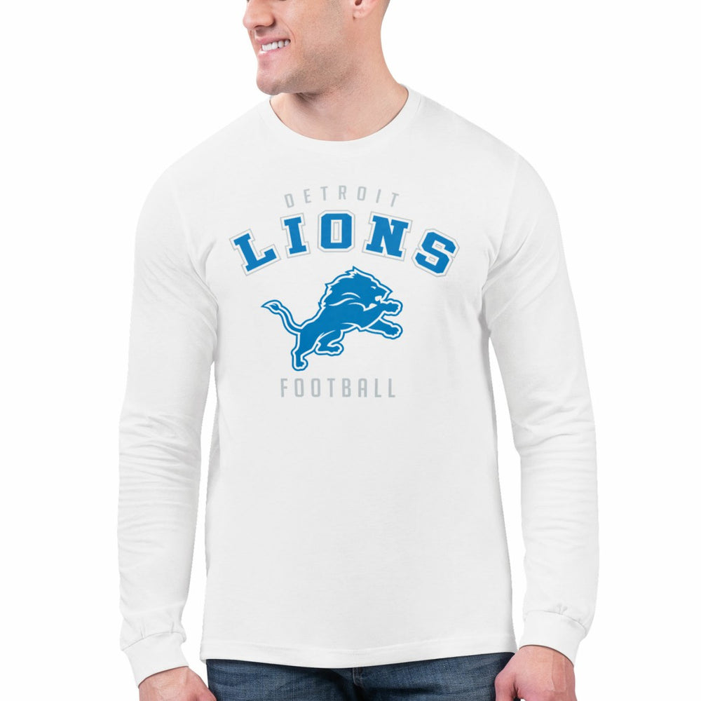 Detroit Lions Starter Logo Graphic Long Sleeve T-Shirt White