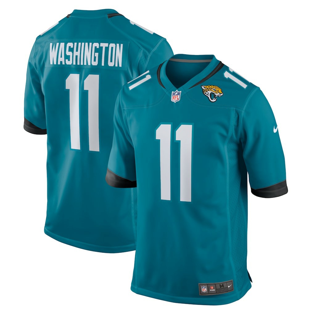 Nike Parker Washington Jacksonville Jaguars Team Game Jersey Teal