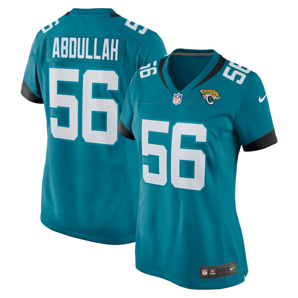 Nike Yasir Abdullah Jacksonville Jaguars Women's Team Game Jersey Teal