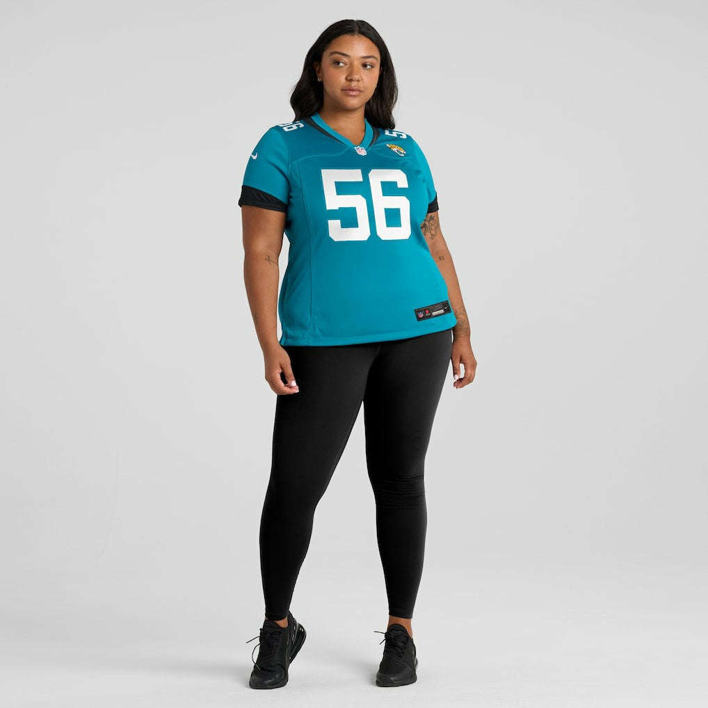 Nike Yasir Abdullah Jacksonville Jaguars Women's Team Game Jersey Teal