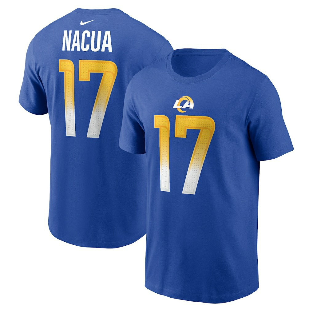 Nike Puka Nacua Los Angeles Rams Player Name & Number T-Shirt Royal