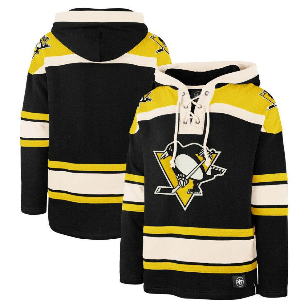 Pittsburgh Penguins '47 Big & Tall Superior Lacer Pullover Hoodie - Black - NHL 200683089