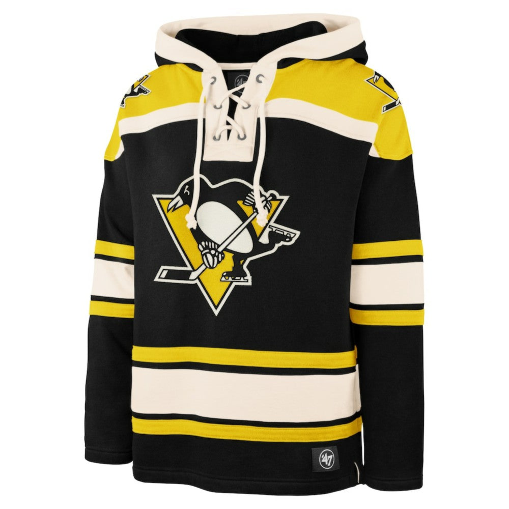 Pittsburgh Penguins '47 Big & Tall Superior Lacer Pullover Hoodie - Black - NHL 200683089
