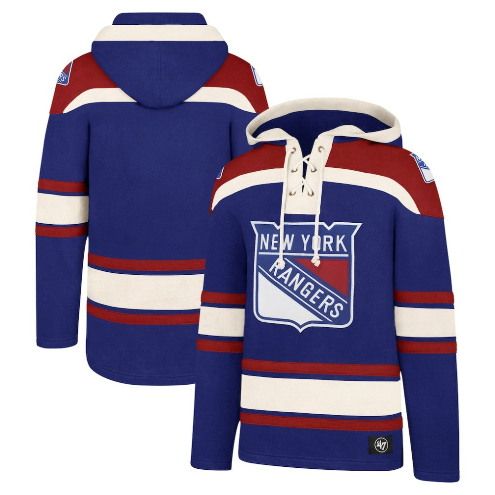 New York Rangers '47 Big & Tall Superior Lacer Pullover Hoodie - Blue - NHL 200683090