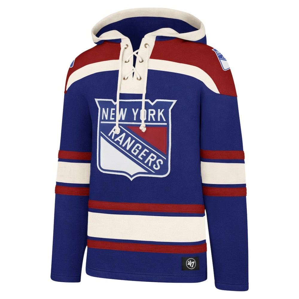 New York Rangers '47 Big & Tall Superior Lacer Pullover Hoodie - Blue - NHL 200683090