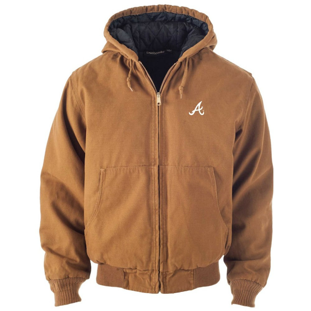 Atlanta Braves Dunbrooke Dakota Work Full-Zip Hoodie Jacket - Brown - MLB Online