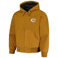 Cincinnati Reds Dunbrooke Dakota Work Full-Zip Hoodie Jacket - Brown - MLB Discount