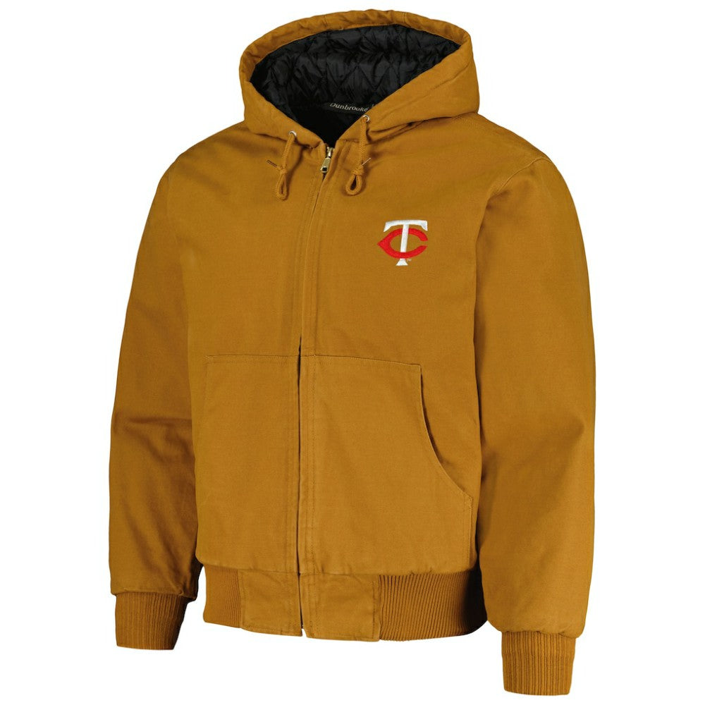 Minnesota Twins Dunbrooke Dakota Work Full-Zip Hoodie Jacket - Brown - MLB Sale