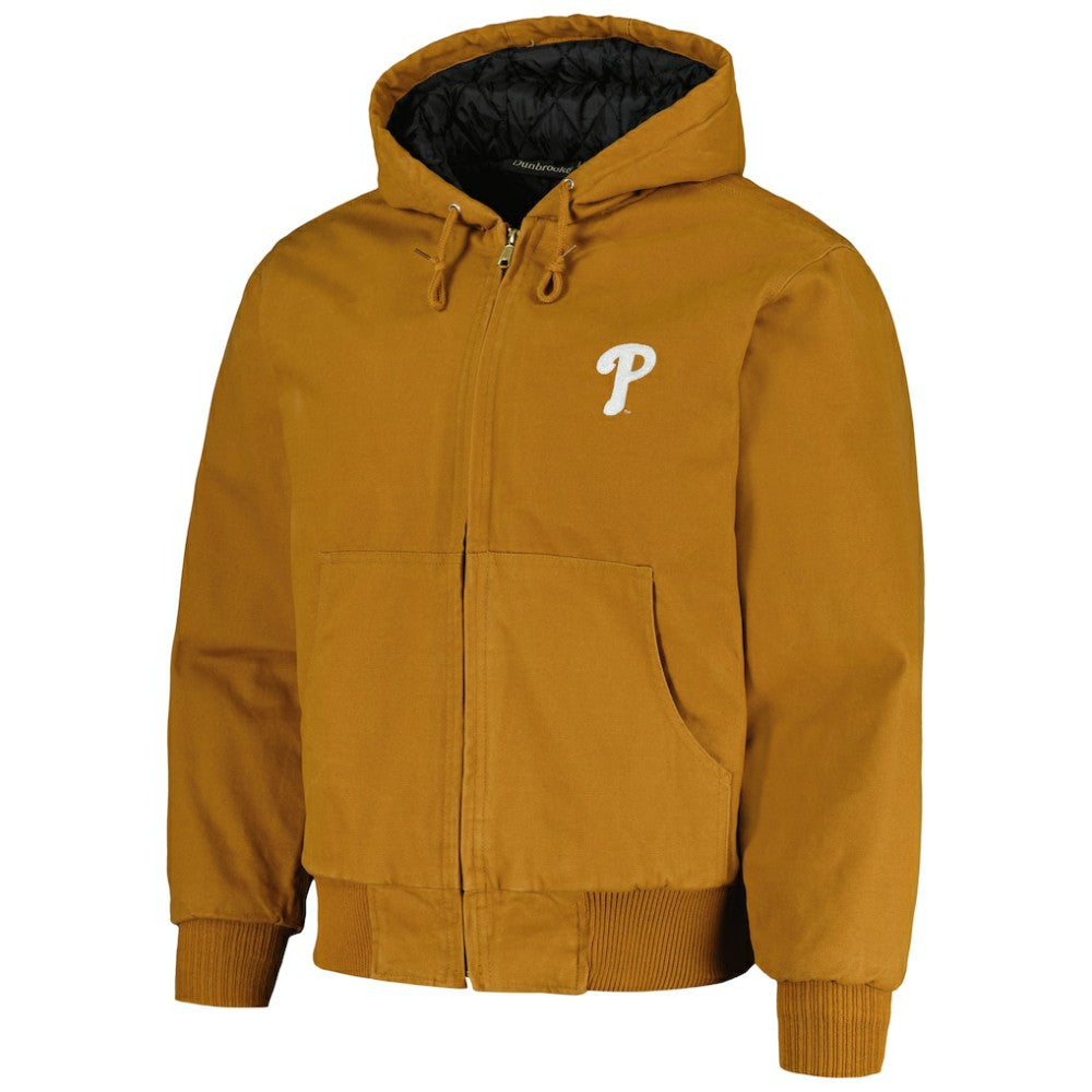 Philadelphia Phillies Dunbrooke Dakota Work Full-Zip Hoodie Jacket - Brown - MLB Online
