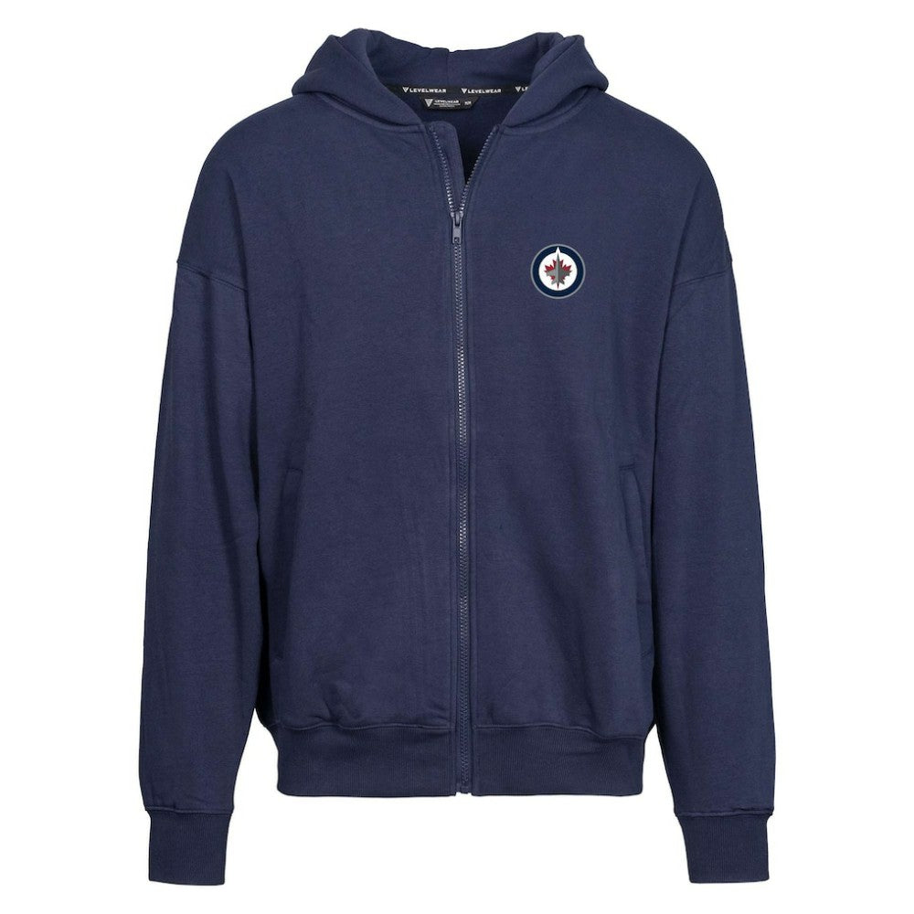 Winnipeg Jets Levelwear Uphill Insignia Full-Zip Hoodie - Navy - NHL 200683797