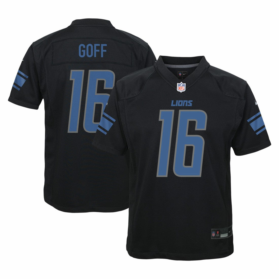Nike Jared Goff Detroit Lions Youth Game Jersey Black