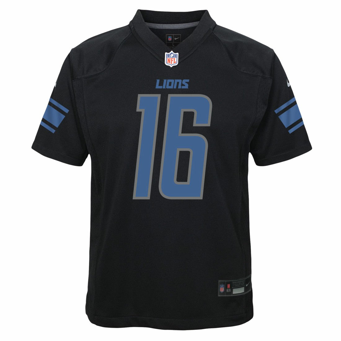 Nike Jared Goff Detroit Lions Youth Game Jersey Black