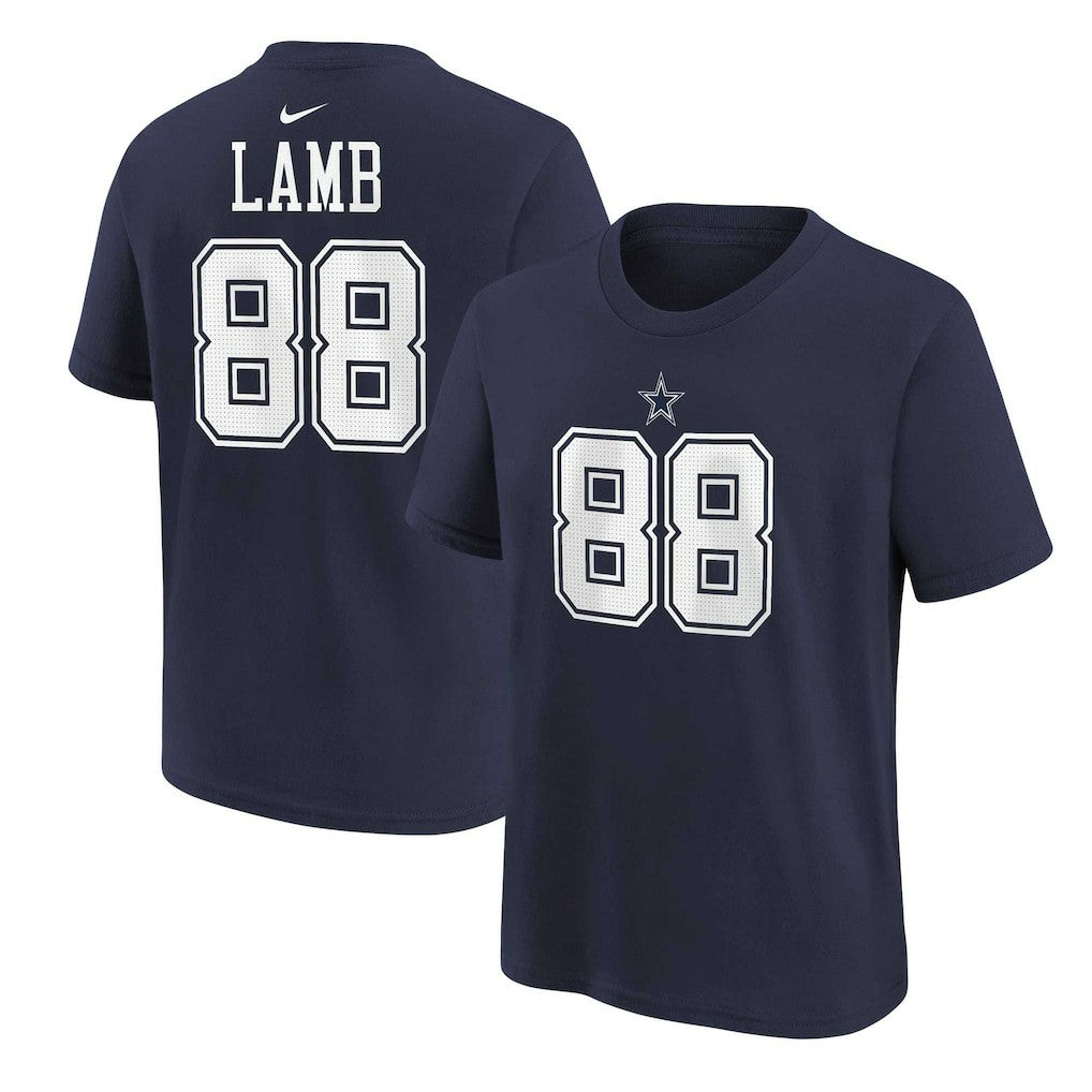 Nike CeeDee Lamb Dallas Cowboys Preschool Player Name & Number T-Shirt Navy