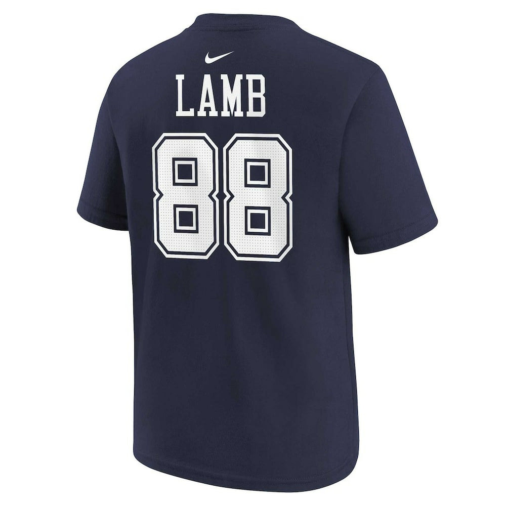 Nike CeeDee Lamb Dallas Cowboys Preschool Player Name & Number T-Shirt Navy