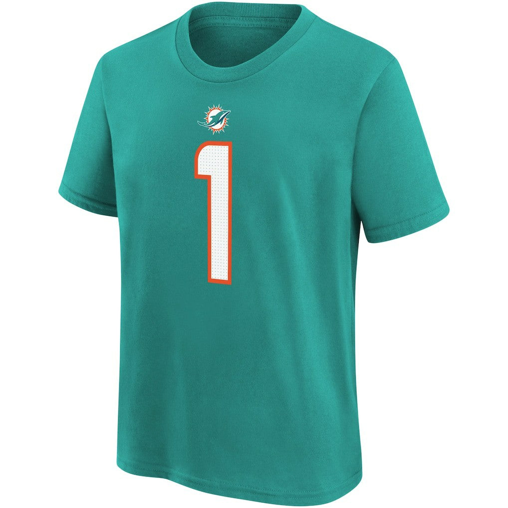 Nike Tua Tagovailoa Miami Dolphins Preschool Player Name & Number T-Shirt Aqua