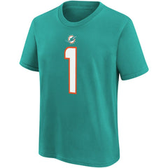 Nike Tua Tagovailoa Miami Dolphins Youth Player Name & Number T-Shirt Aqua