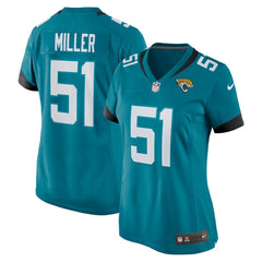Nike Ventrell Miller Jacksonville Jaguars Women's Game Jersey Teal