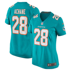 Nike Devon Achane Miami Dolphins Women's Player Game Jersey Aqua